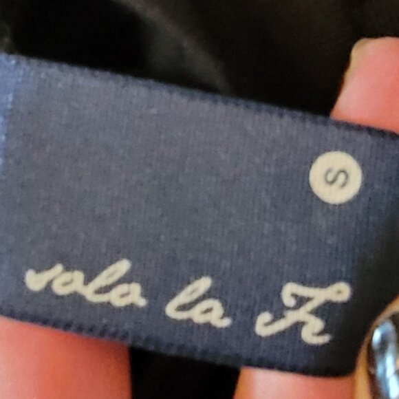 Solo La Fe Black Swing Mini Dress with Bell Sleeves EUC - Picture 6 of 6